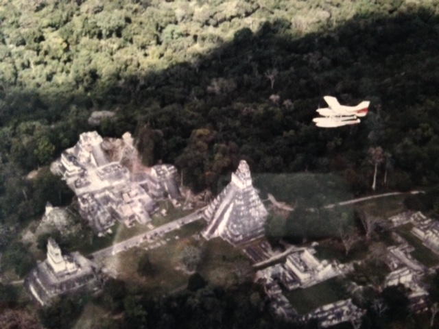 Krov flying Maule over Tikal Guatemala