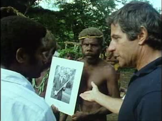 Krov on the island of Tanna with the tribe that consider Prince Phillip to be their leader